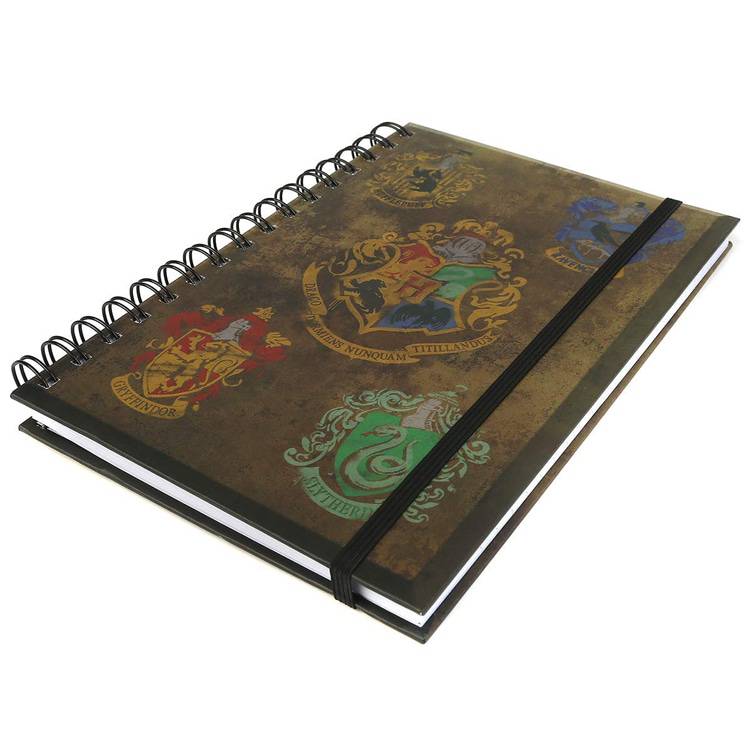 Harry Potter ‑ Hogwarts og de 4 hus Notatbok ‑ A5 Premium