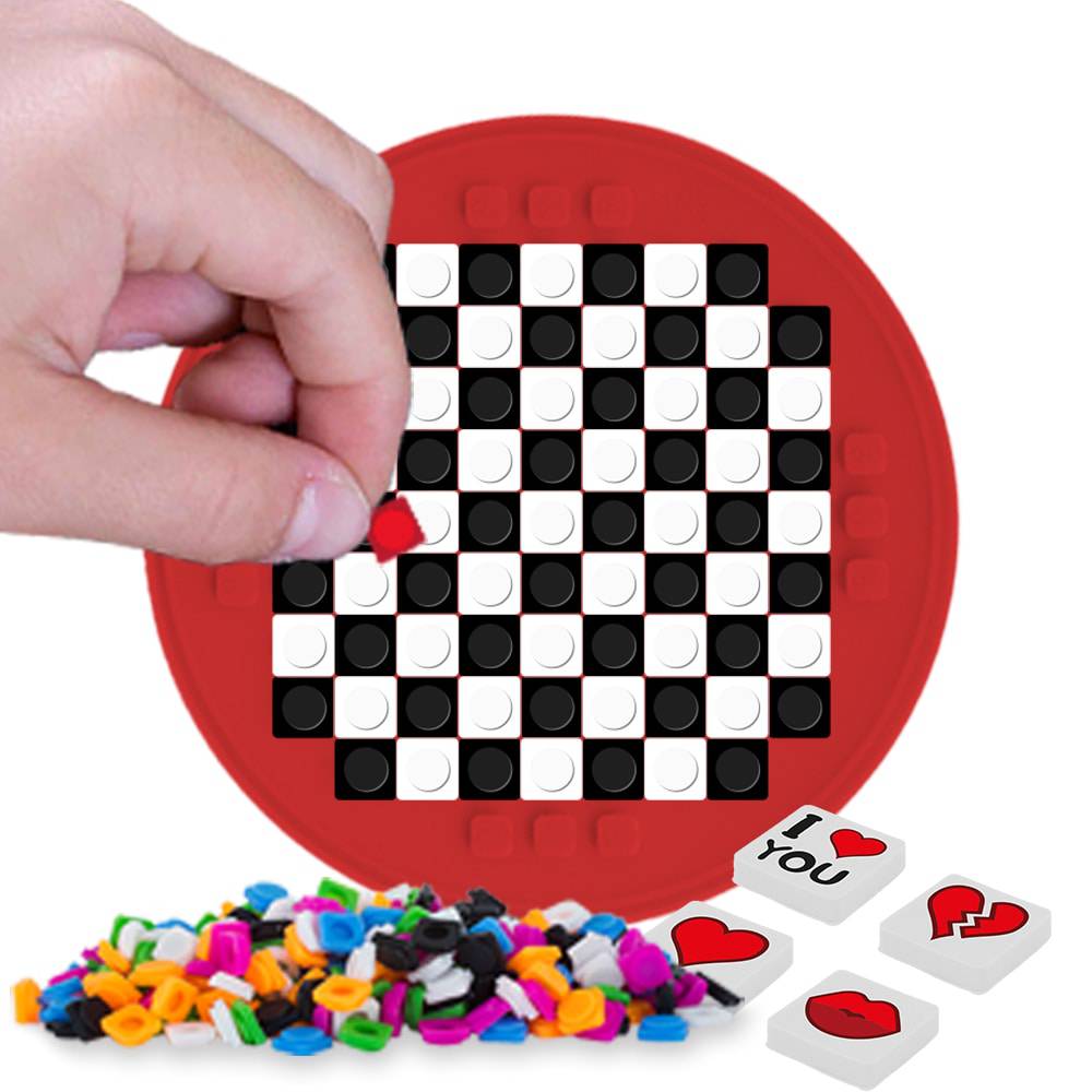 PIXIE CREW Mosaikkpanel med tape ‑ Rød sirkel