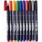 Tombow Fudenosuke Penselpenn ‑ 10 farger
