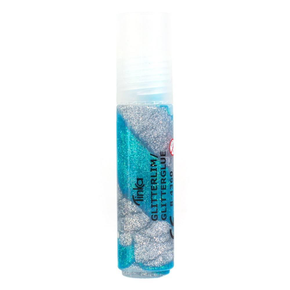 Tinka Glitterlim 20 ml ‑ Turkis med sølv 