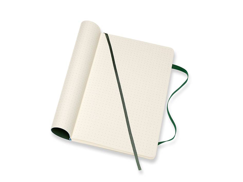 Moleskine Soft Large Dotted Notatbok ‑ Grønn