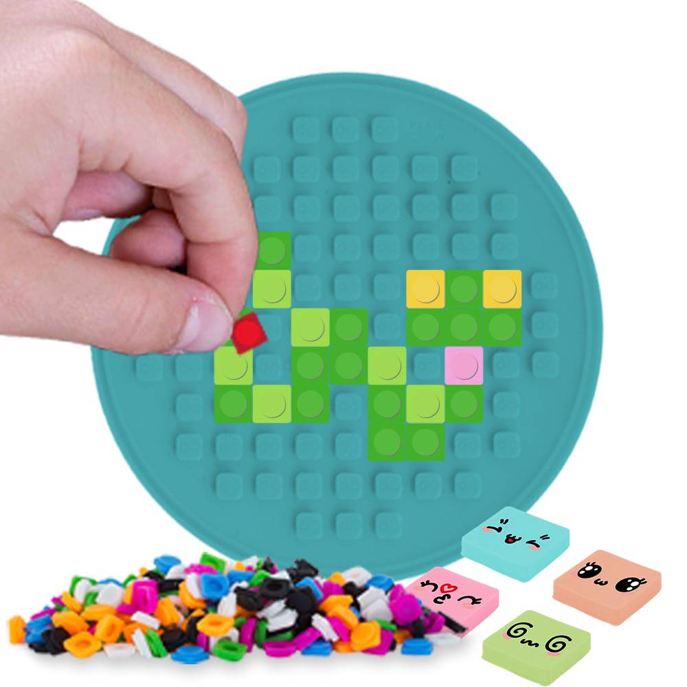 PIXIE CREW Mosaikkpanel med tape ‑ Turkis sirkel