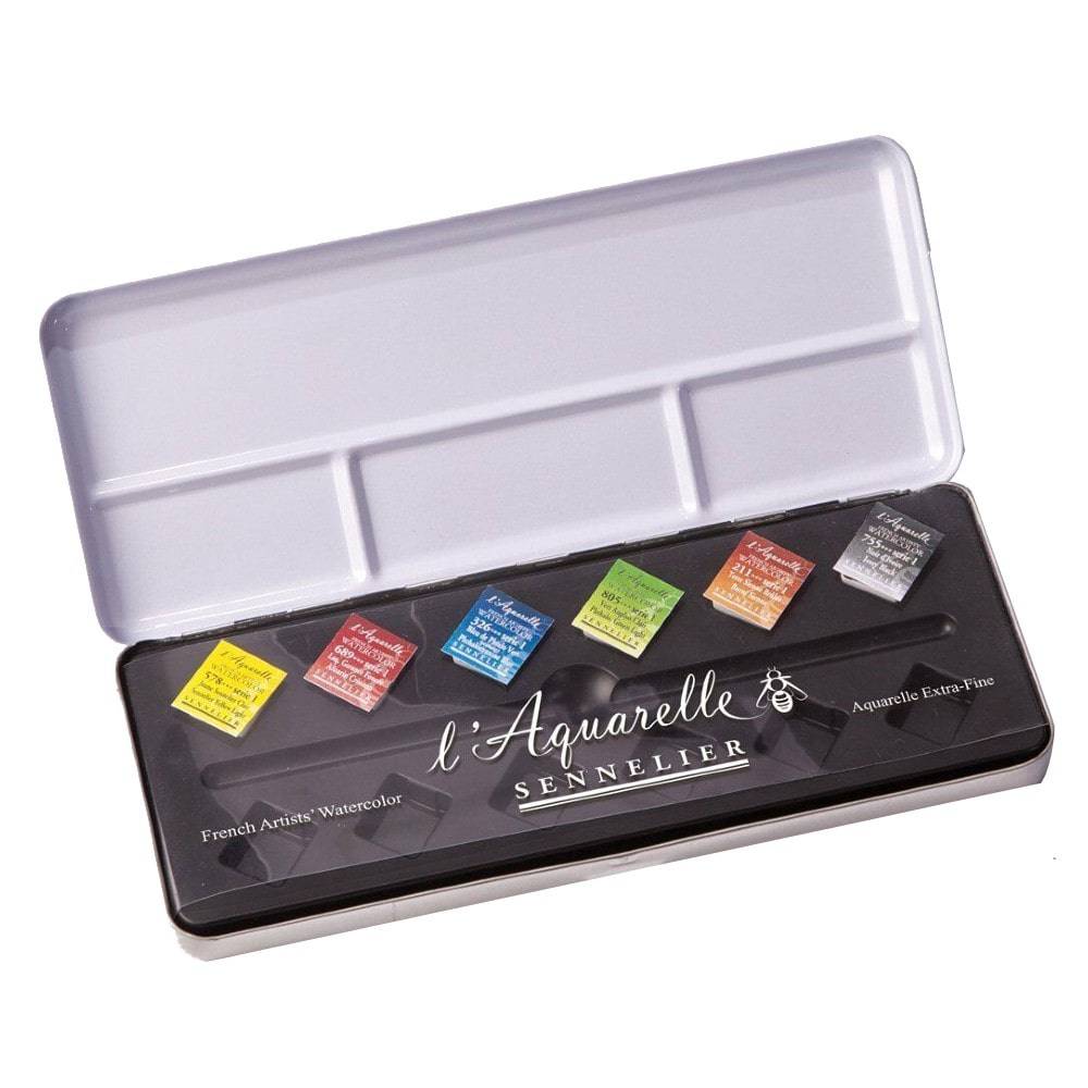 Sennelier l'Aquarelle ‑ Akvarellmaling i 6 farger   