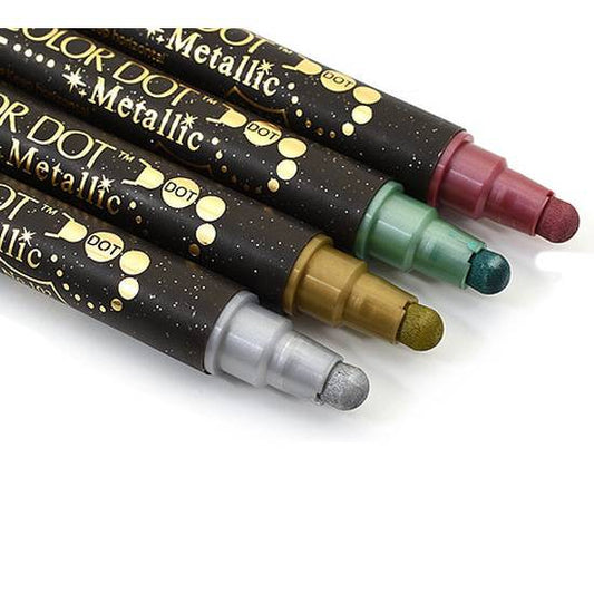 Zig Clean Color Dot Metaliske farger ‑ Sett med 4 stk 