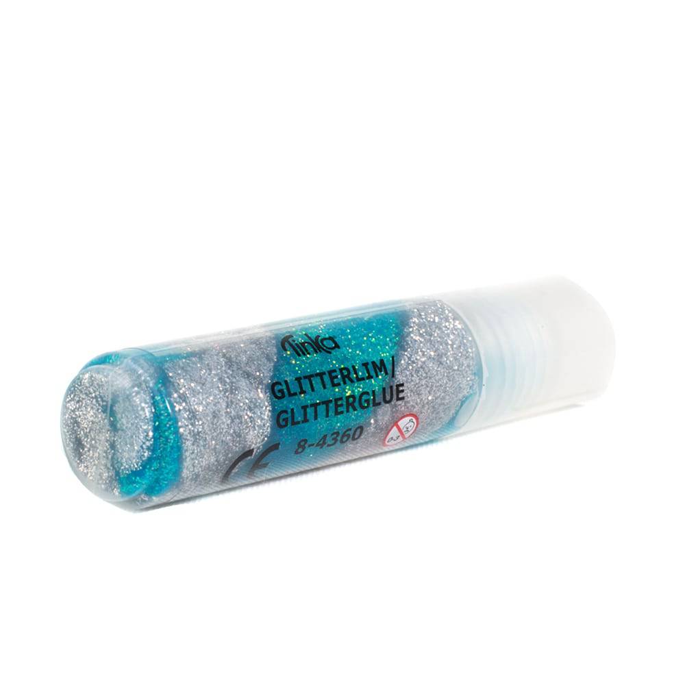 Tinka Glitterlim 20 ml ‑ Turkis med sølv 