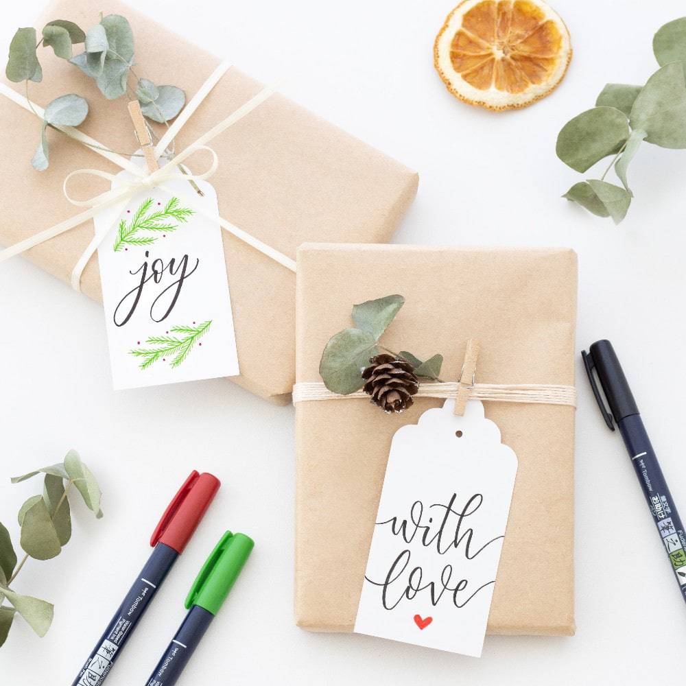 Tombow Santa's Little Helper ‑ Pakkelappsett med merkelapper, penner mm.  