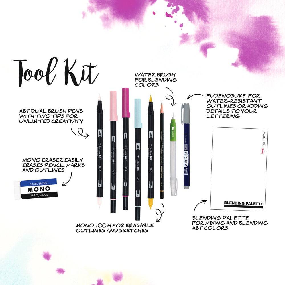 Tombow Blended Lettering Set ‑ Good Vibes - 10 deler