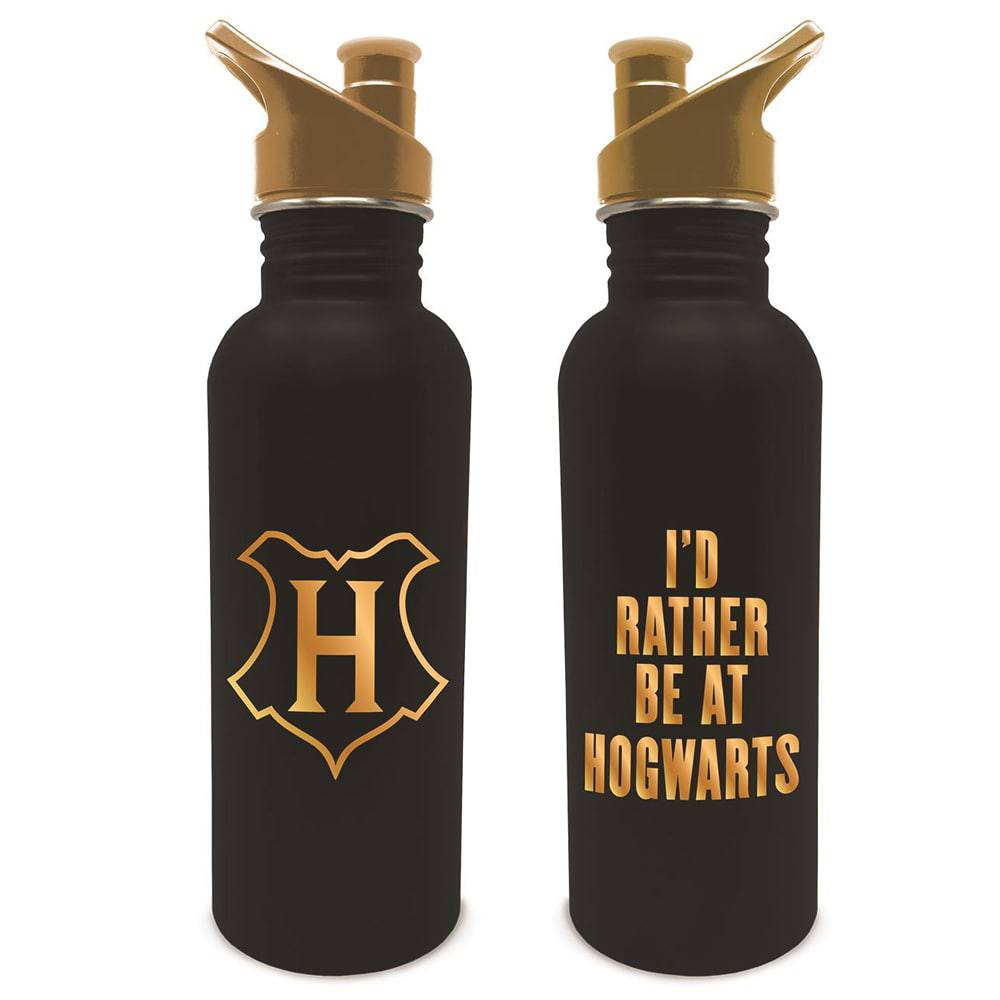 Harry Potter ‑ I'd rather be at Hogwarts drikkeflaske i metall - 700ml
