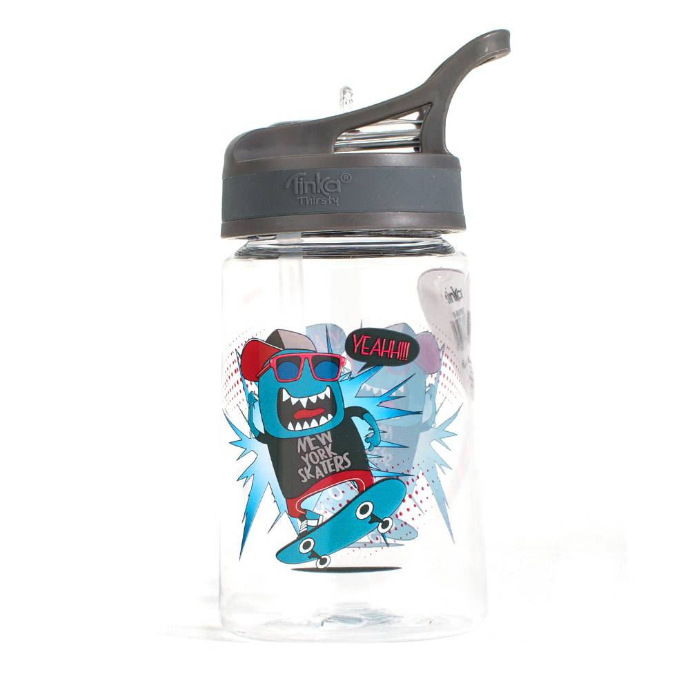 Tinka drikkeflaske ‑ Blank med skatende hai 350ml  