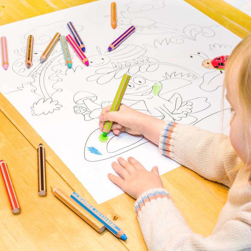 Staedtler Noris Junior 12 stk. fargeblyanter i voks m/ blyantspisser