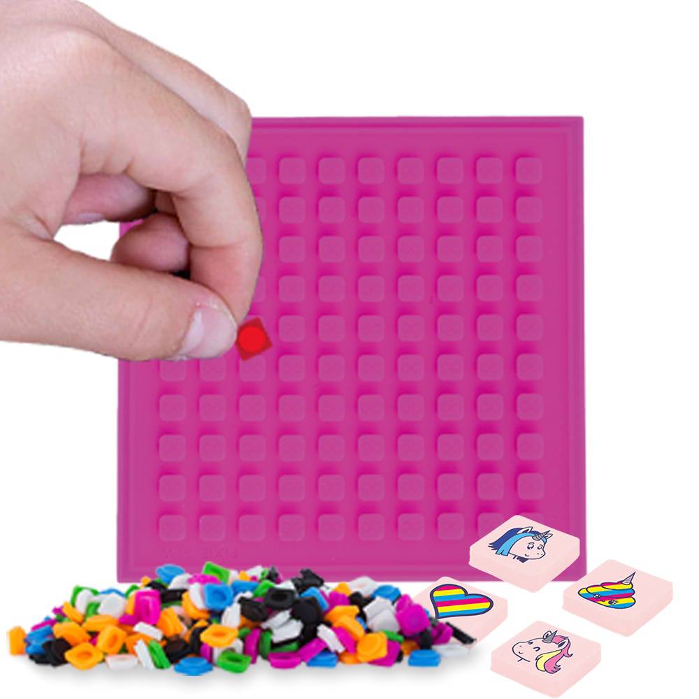 PIXIE CREW Mosaikkpanel med tape ‑ Rosa firkant 