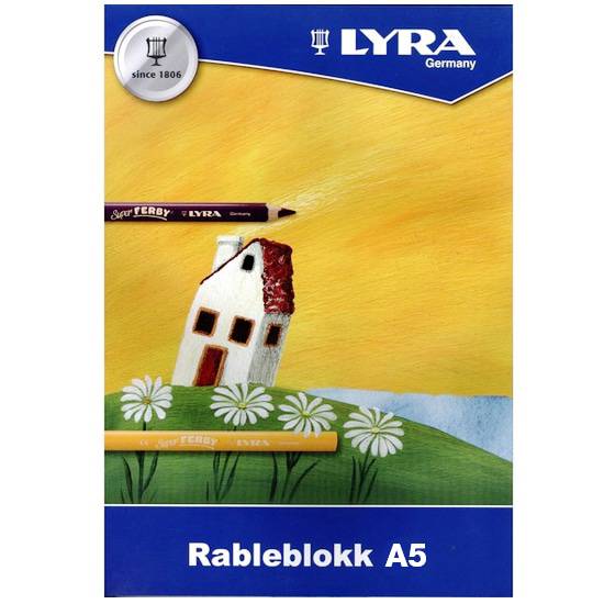 Lyra Rableblokk A5 ‑ 40 ark 100g