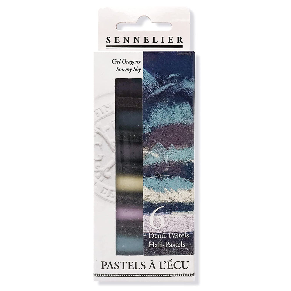 Sennelier Ekstra Soft Halve Pasteller ‑ 6 Stormfull himmel