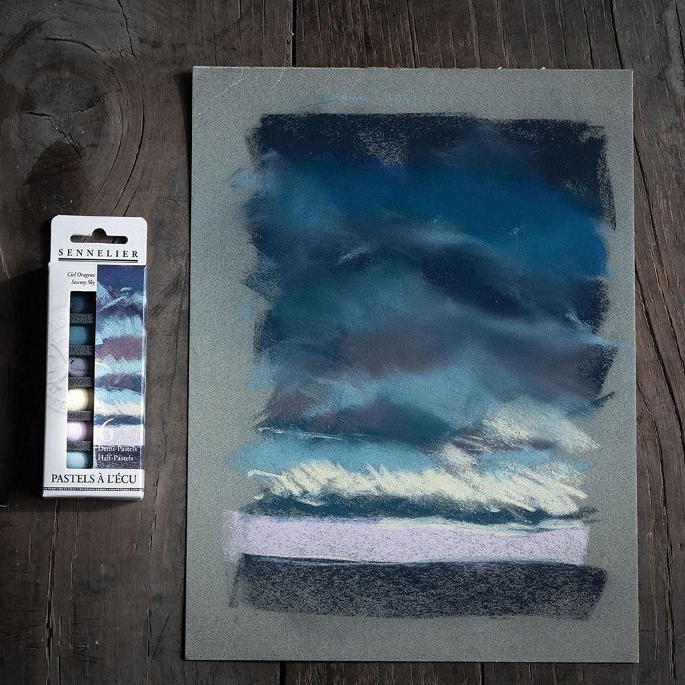 Sennelier Ekstra Soft Halve Pasteller ‑ 6 Stormfull himmel