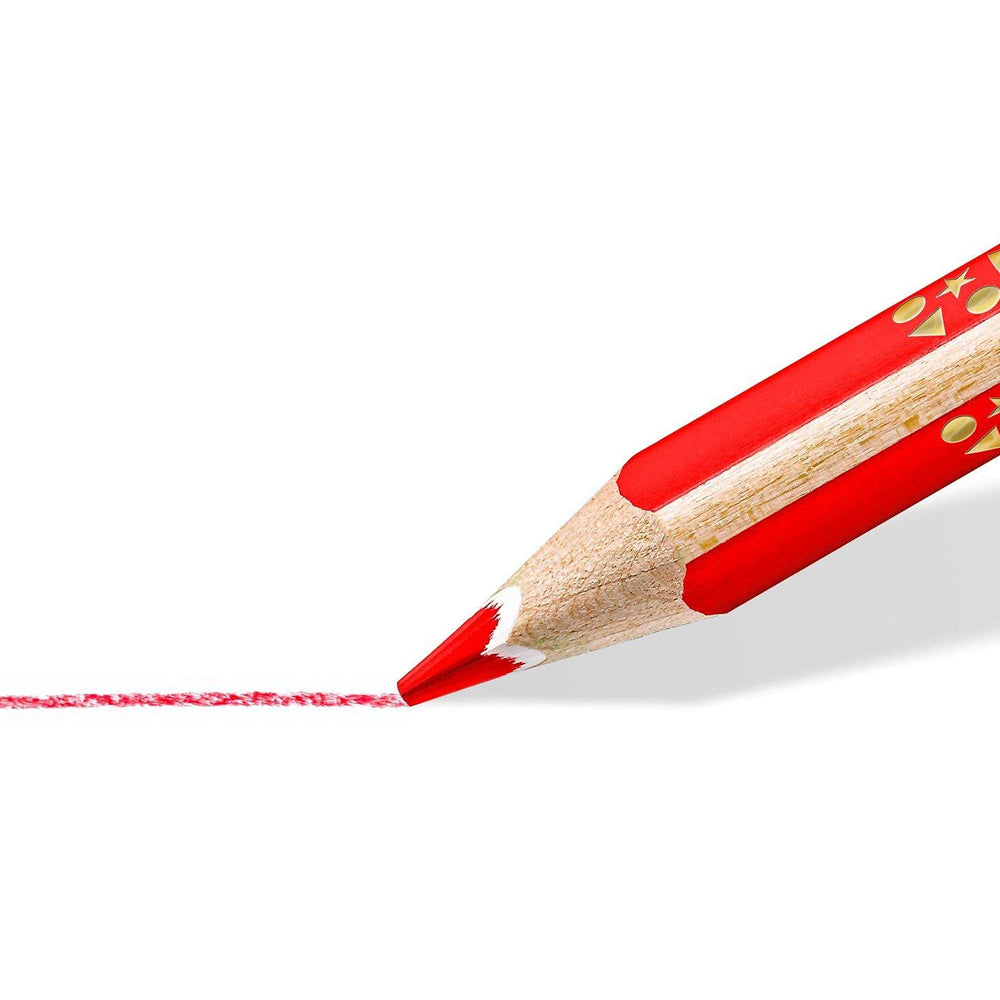 Staedtler 12 Noris Jumbo fargeblyanter med blyantspisser